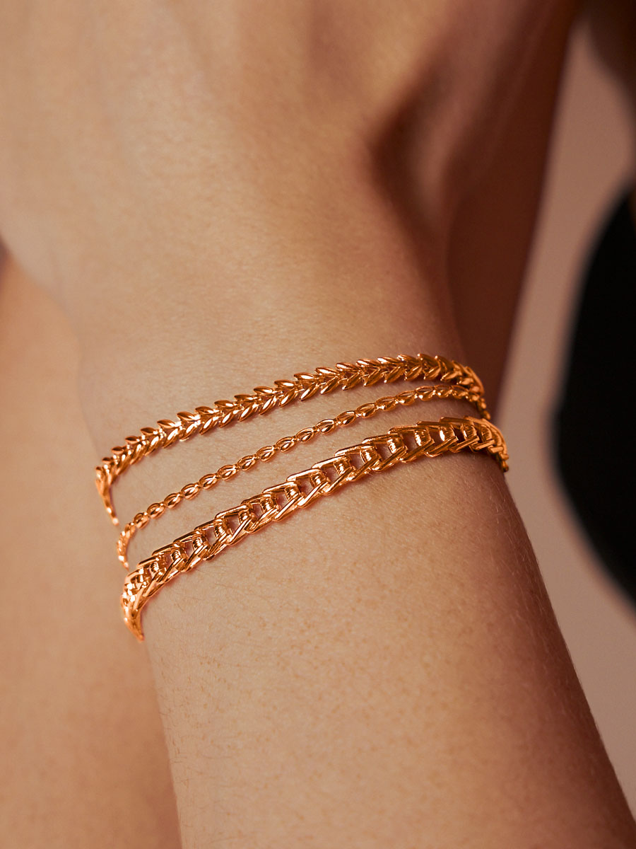 Браслет золотой 585 пробы 4 мм