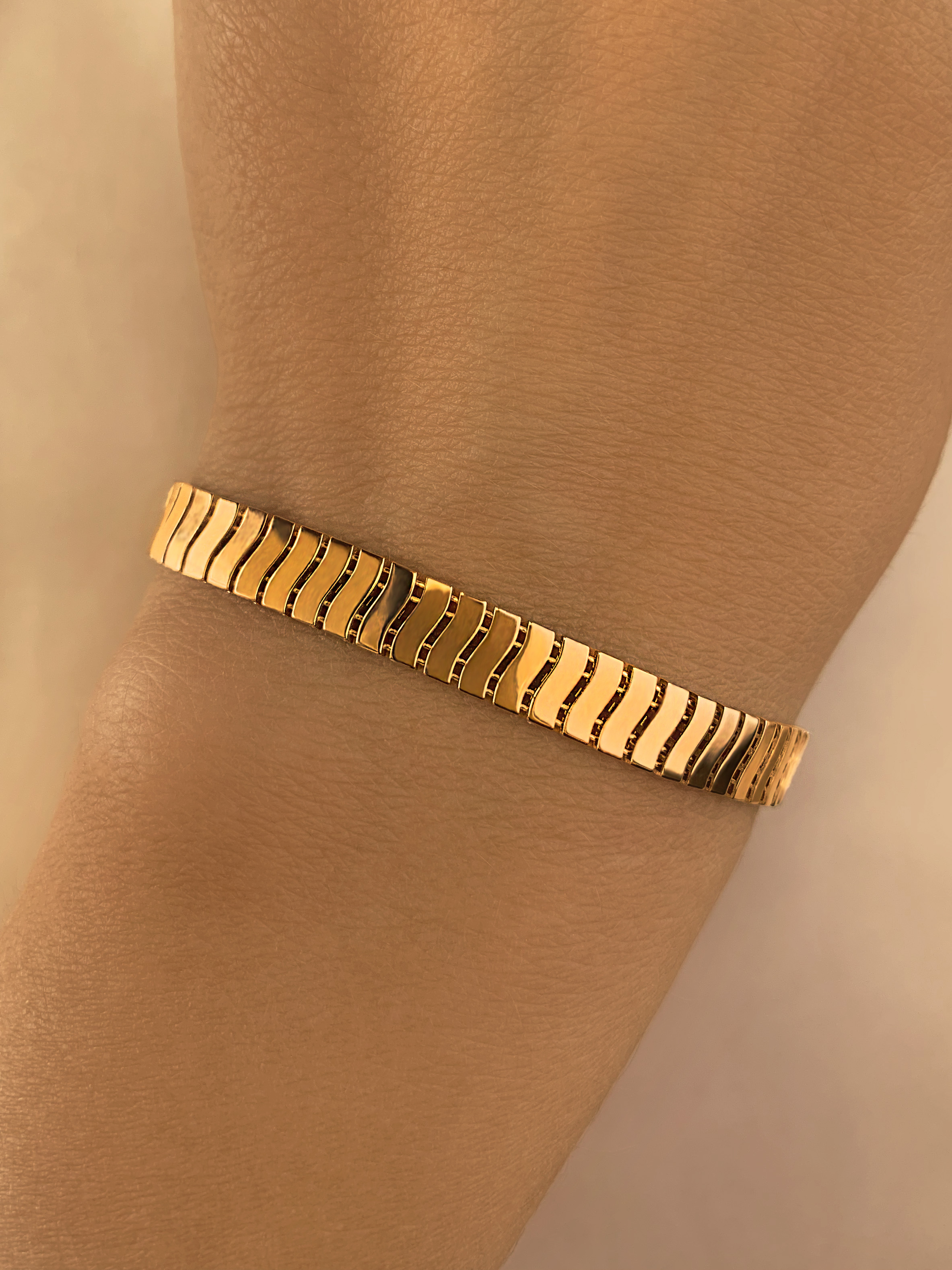 Браслет золотой 585 пробы 5 мм