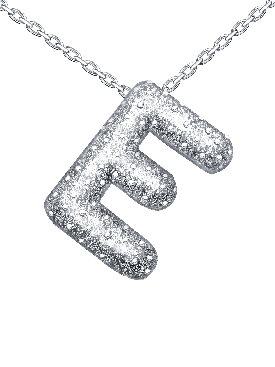 Подвеска серебряная 925 буква Е  | 0400870Л00245