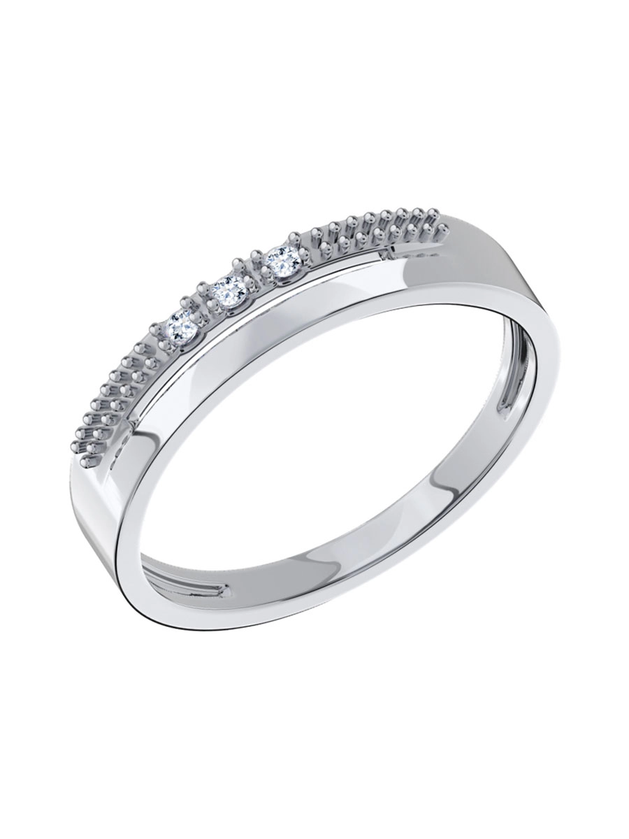 Кольцо из серебра 925 с фианитами | 1101693-00775