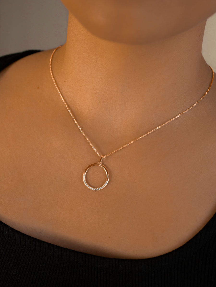 Подвеска золотая 585 с фианитами | 4101300-00770