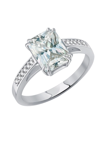 Кольцо из белого золота 585 с бриллиантом 1,97 карата