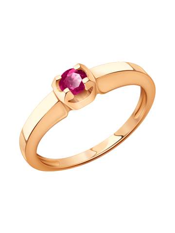 Кольцо золотое 585 с рубином 