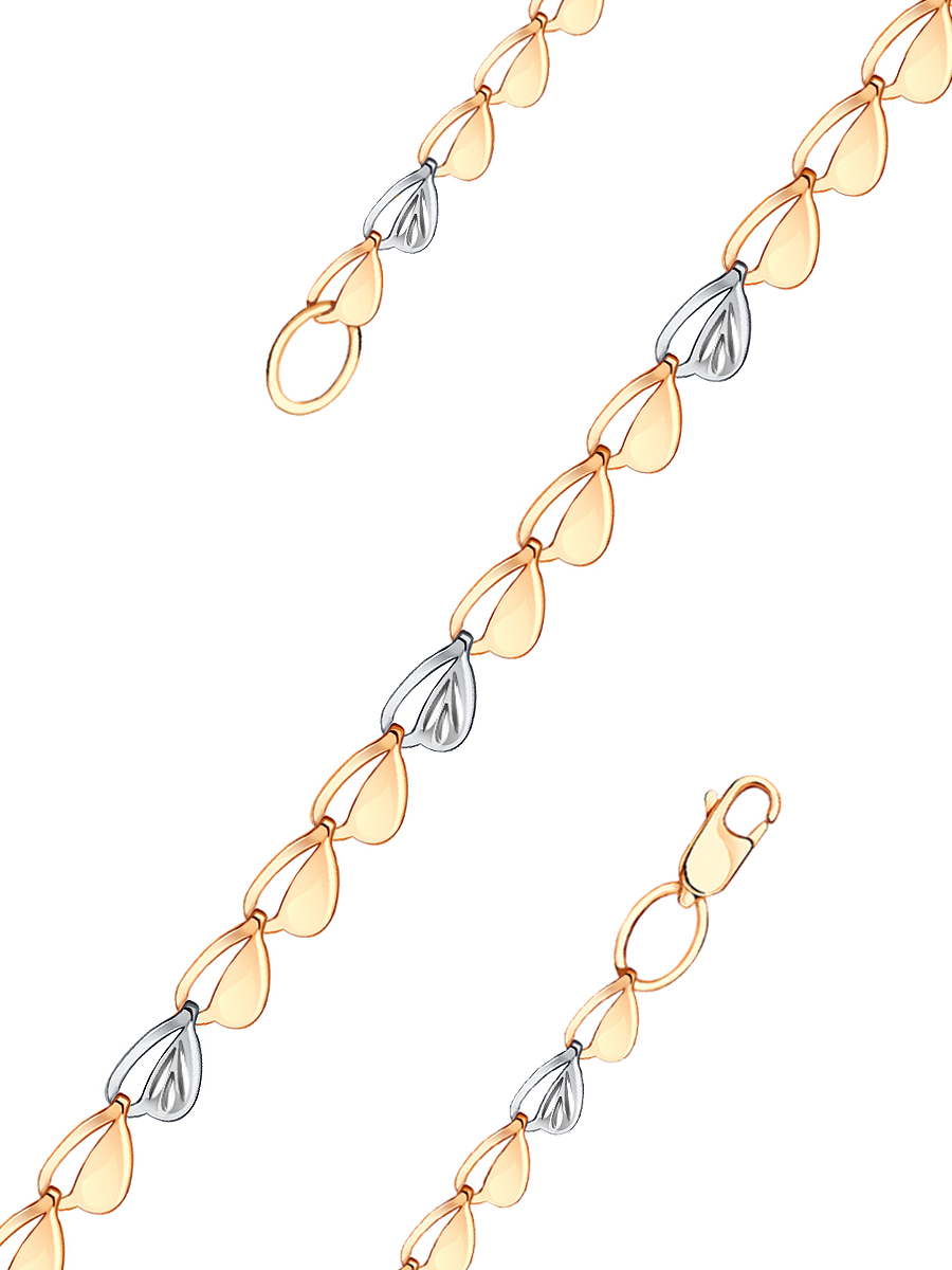 Браслет на руку золотой 585 женский без камней  | 0730004-00246