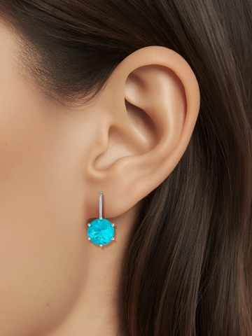 Серьги серебряные 925 с горным хрусталём