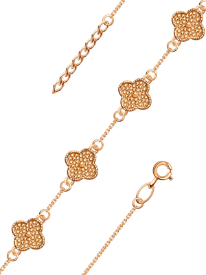 Браслет золотой 585 клевер