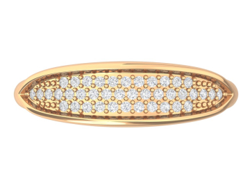 Золотое кольцо с бесцветными фианитами