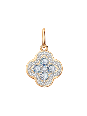 Подвеска золотая 585 с фианитами