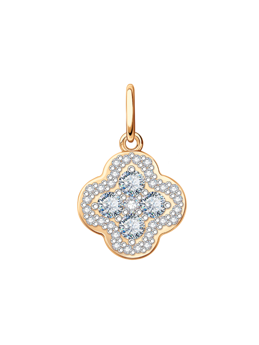 Подвеска золотая 585 с фианитами | 0400884М00770