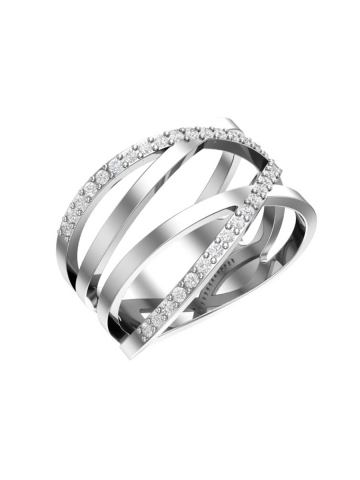 Кольцо из серебра 925 с фианитами