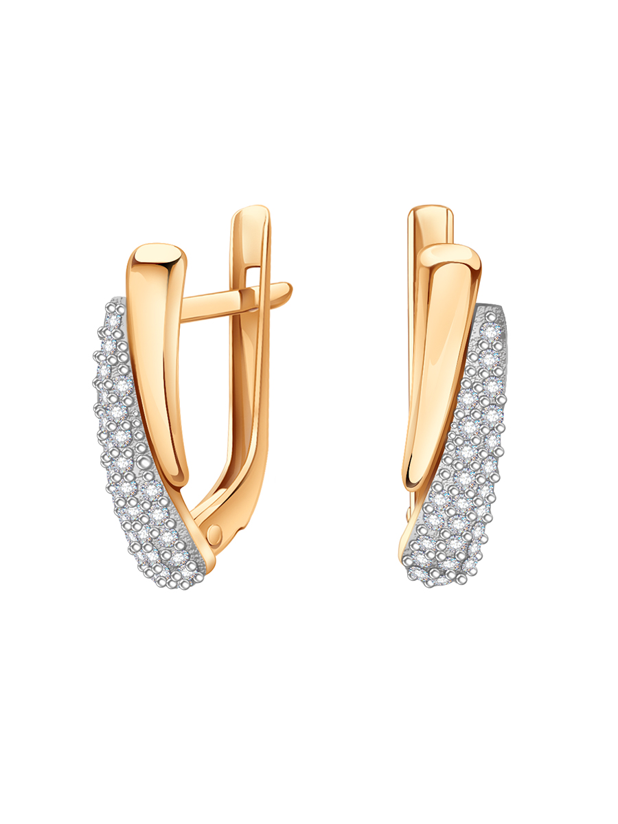 Серьги из золота 585 с камнями фианитами | 2101753-00770