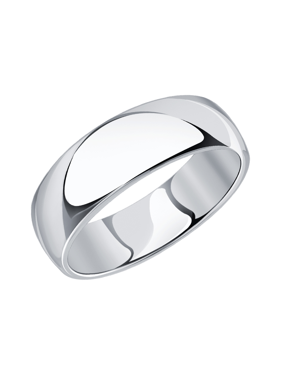 Кольцо обручальное из белого золота 585 без камней 7 мм | 1001019-00242