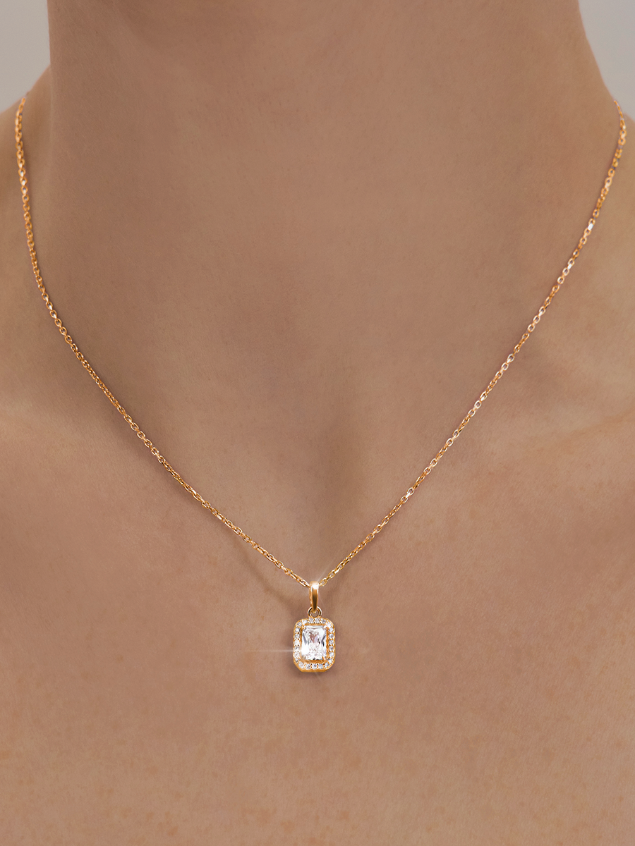 Подвеска золотая 585 с фианитами  | 0400850-00770