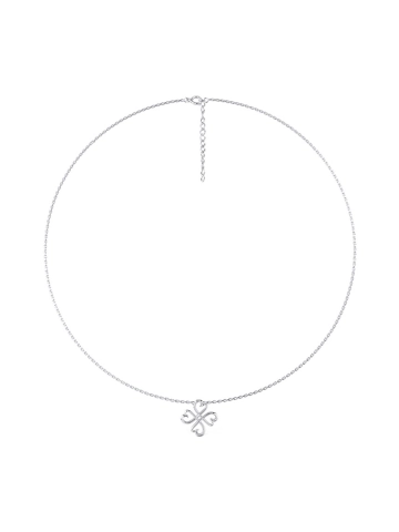 Колье клевер из серебра 925 без камней