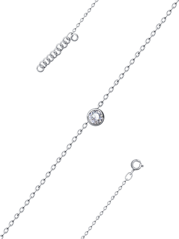 Браслет из белого золота 585 с фианитом 