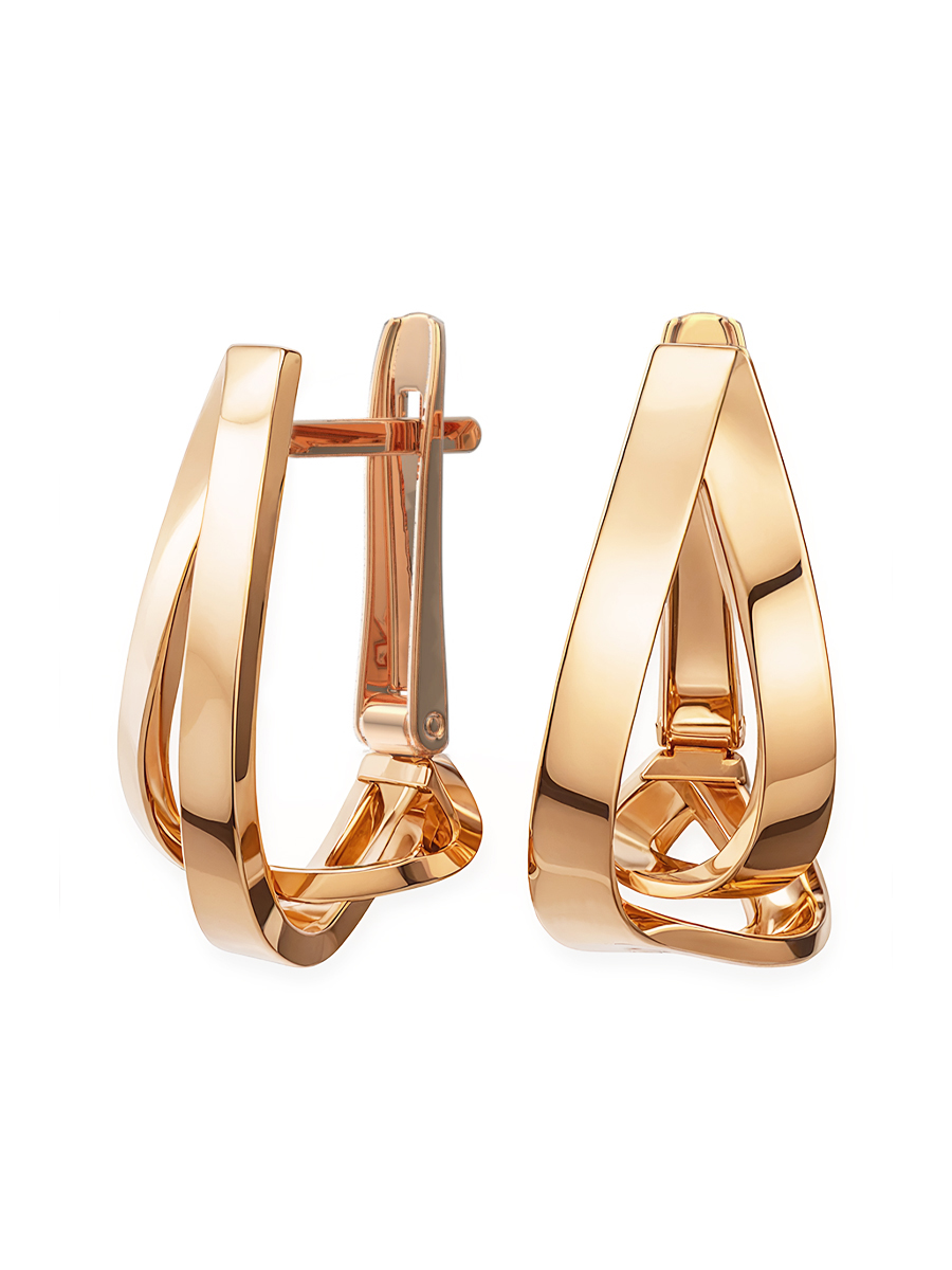 Серьги из золота 585 без камней | 0202146-00240