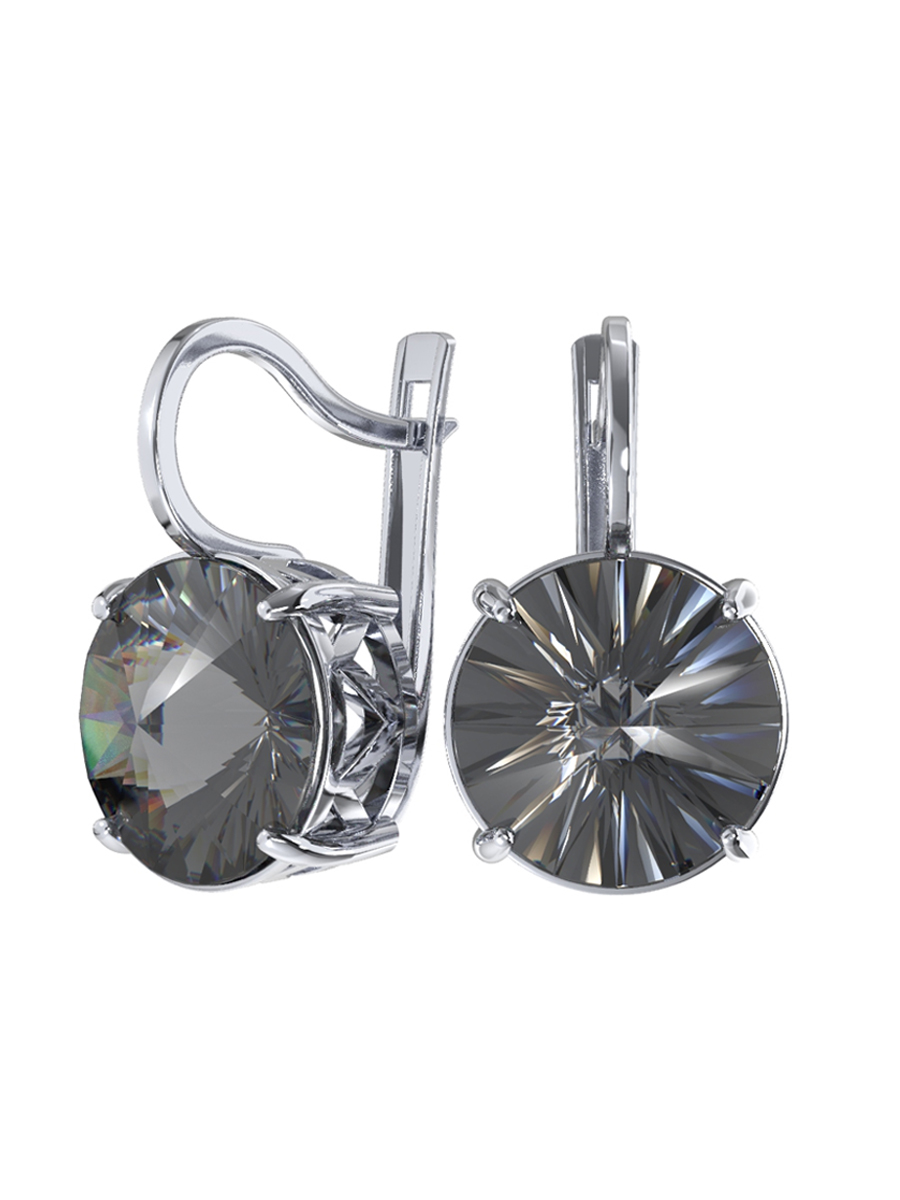 Серьги серебряные 925 с ювелирным кристаллом | 0201712-05625