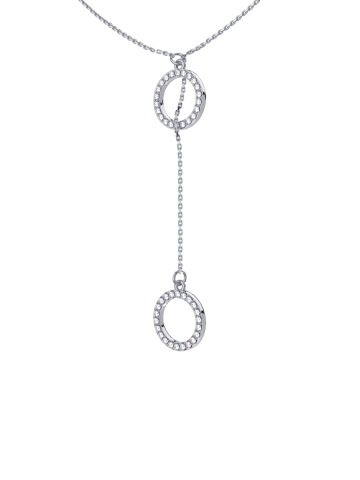 Колье галстук из серебра 925 с фианитами