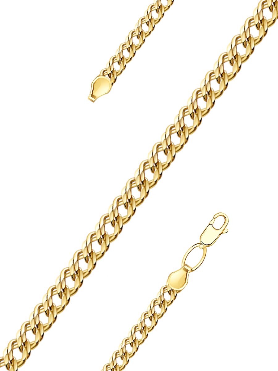 Браслет золотой 585 плетение Двойной ромб 6 мм | 11100051021              