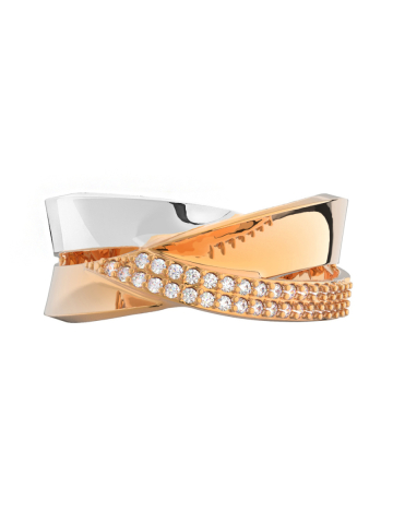 Кольцо золотое 585 с фианитами