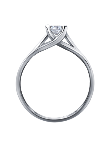 Кольцо из белого золота 585 с муассанитом 