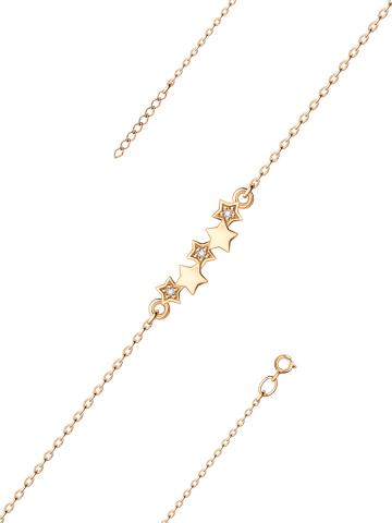 Браслет золотой 585 со звездочками 