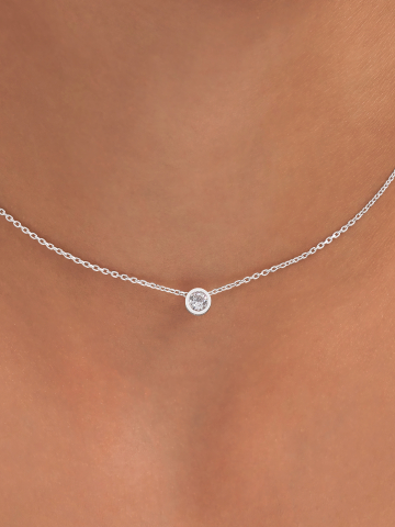 Колье из серебра 925 с фианитом