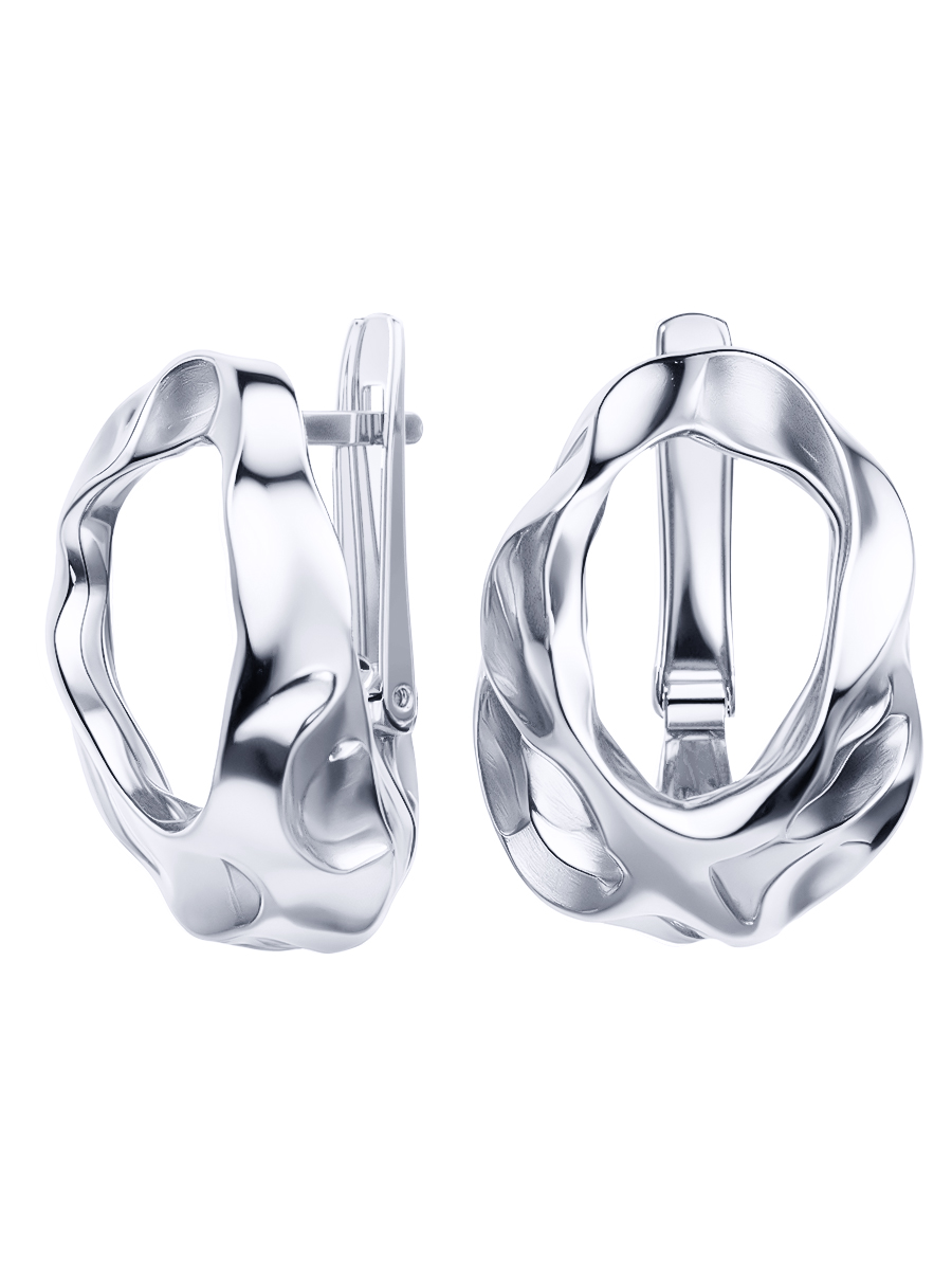 Серьги из серебра 925 без камней | 0202246-00245
