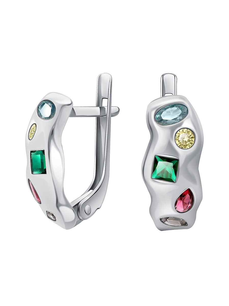 Серьги из серебра 925 с кварцем | 2101776-03955