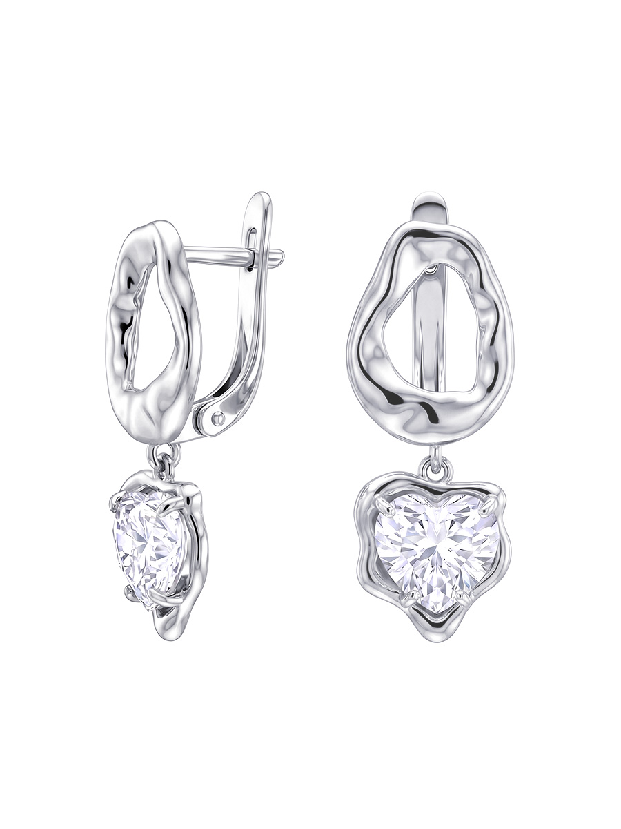 Серьги подвески серебряные 925 с фианитами | 0202439Л00775