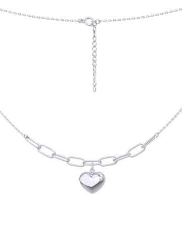 Колье сердце из серебра 925