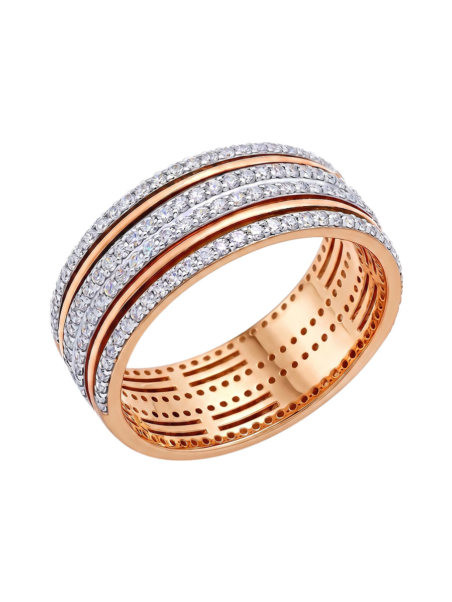 Кольцо дорожка золотая 585 с бриллиантами | 9101401-02730