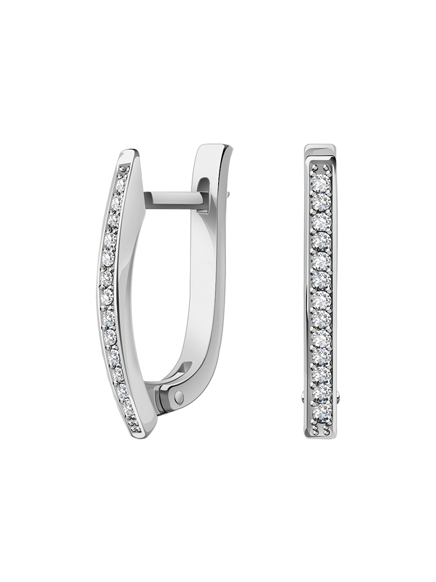 Серьги дорожки из серебра 925 с фианитами | 0201566-00775