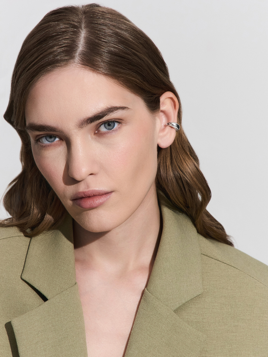 Серьга-каффа серебряная 925 без камней | 0202388Л00245