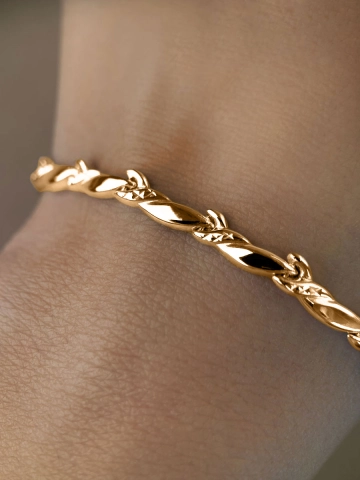 Браслет золотой 585 пробы 4,5 мм