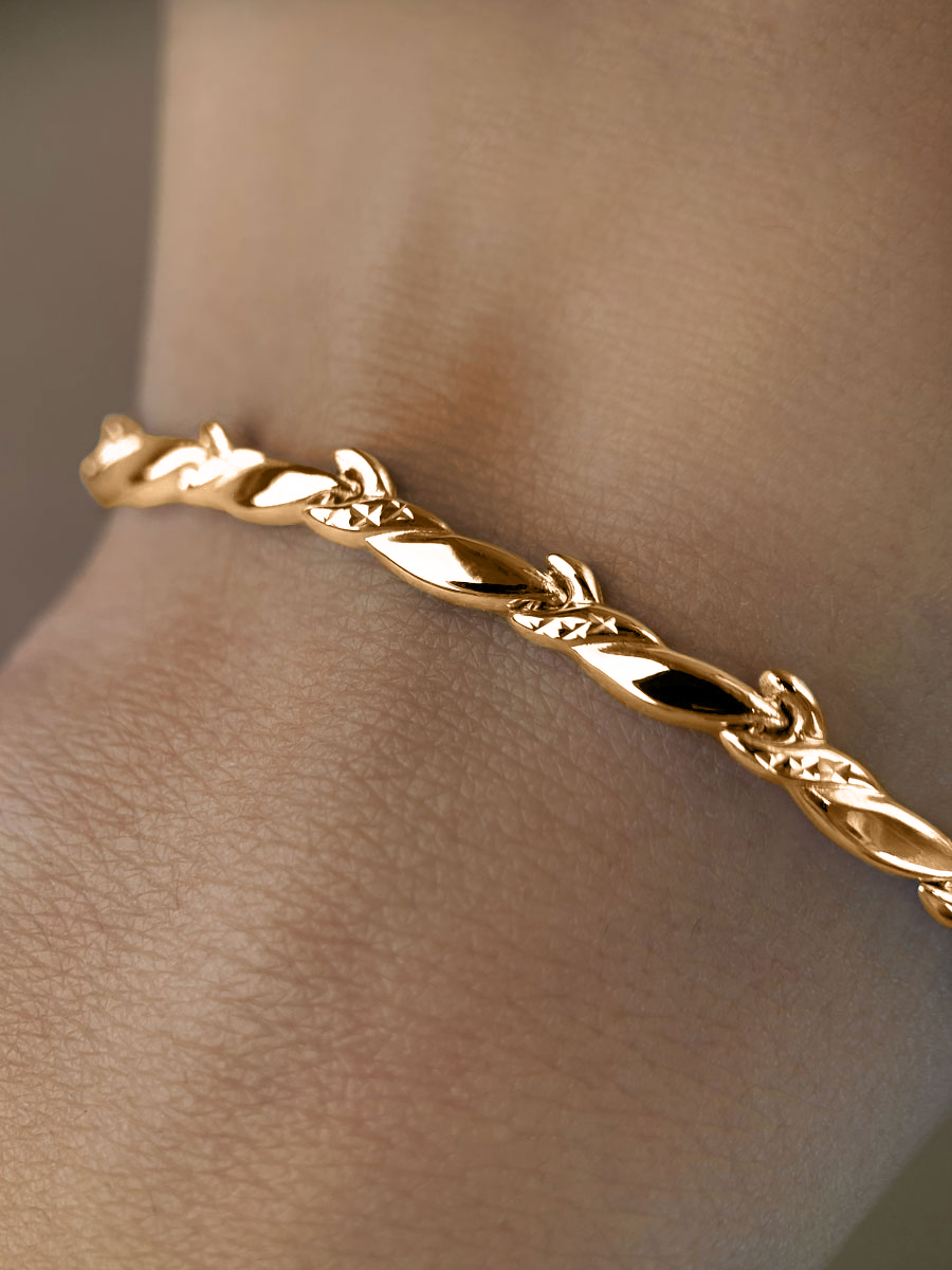 Браслет золотой 585 пробы 4,5 мм | 2530069-00240