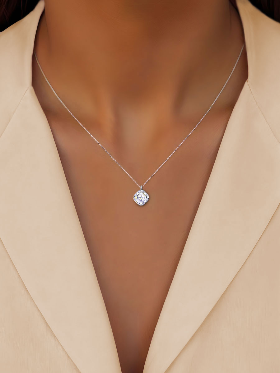 Колье из серебра 925 с фианитом | 3121724-00775