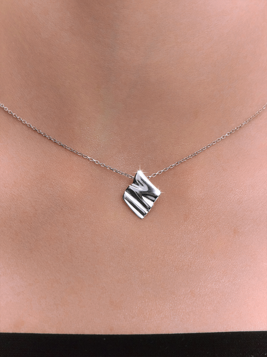 Подвеска серебряная 925 мятый металл  | 4101760Л00245