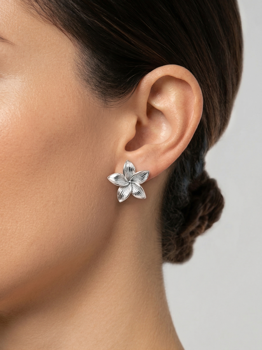 Серьги серебряные 925 цветы  | 0202334Л00245