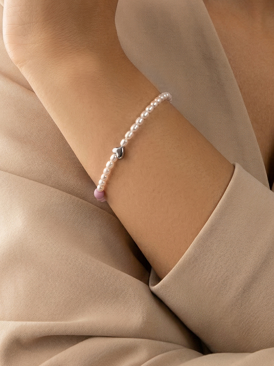 Браслет серебряный 925 с перламутром и жемчугом  | 7121833Л05975