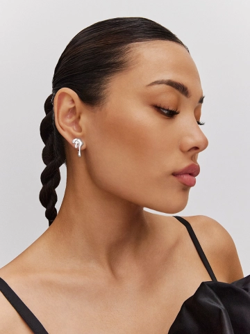 Серьги из серебра 925 без камней