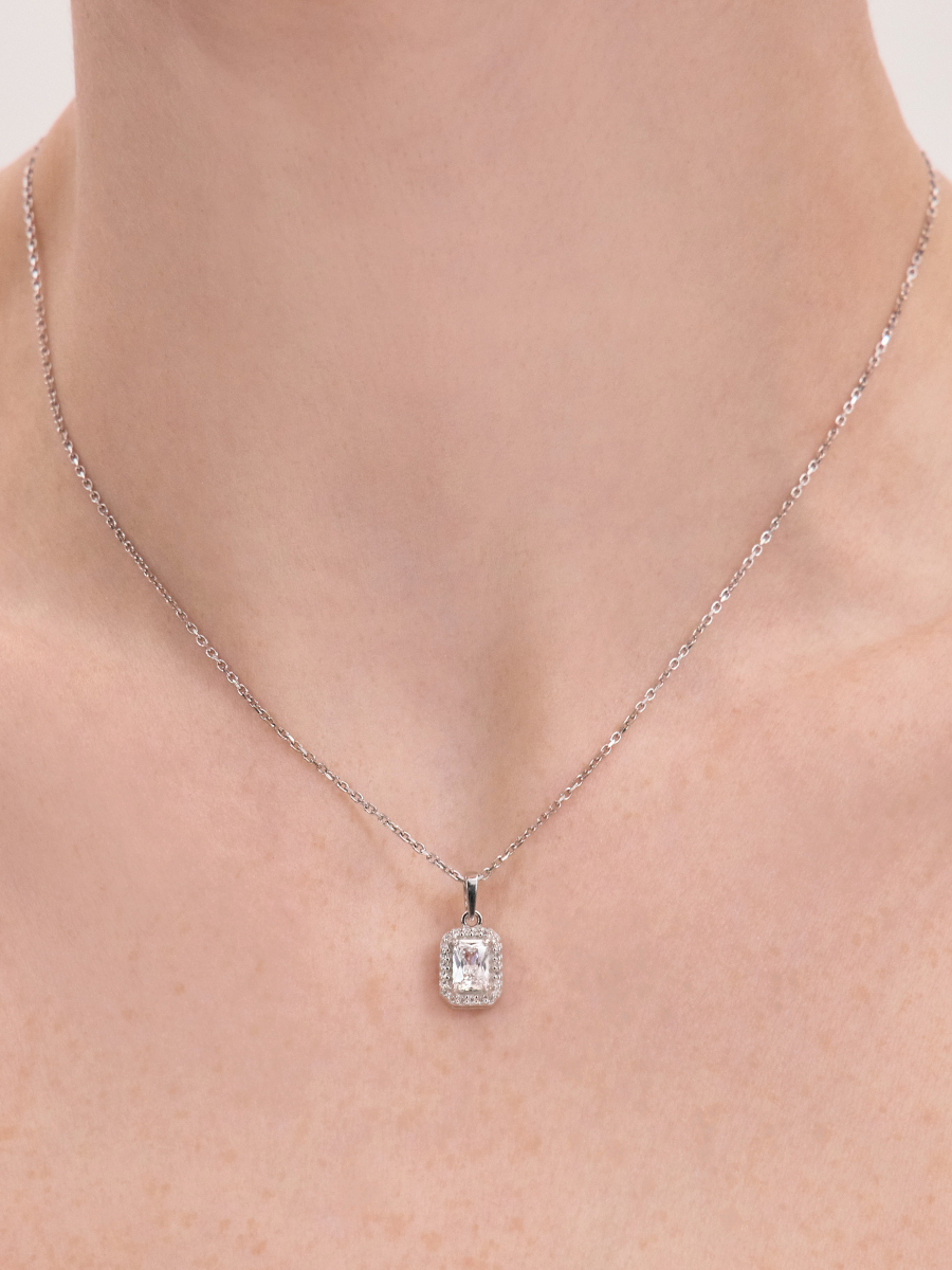 Подвеска из серебра 925 с камнями фианитами | 0400850-00775