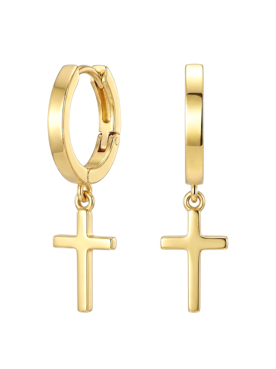 Серьги кресты из серебра 925  | 0201514-10249