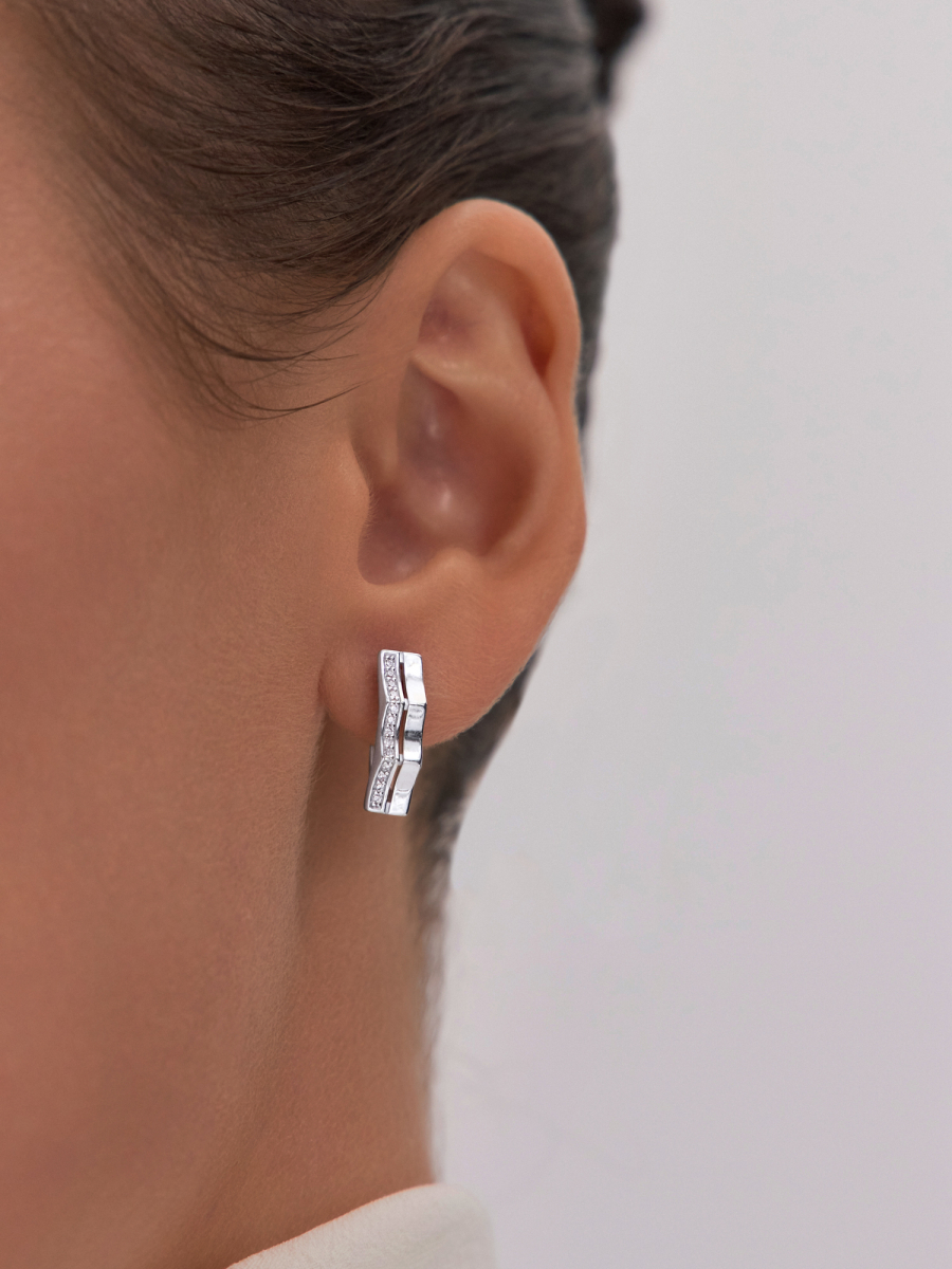 Серьги из серебра 925 с камнями фианитами | 2101557-00775