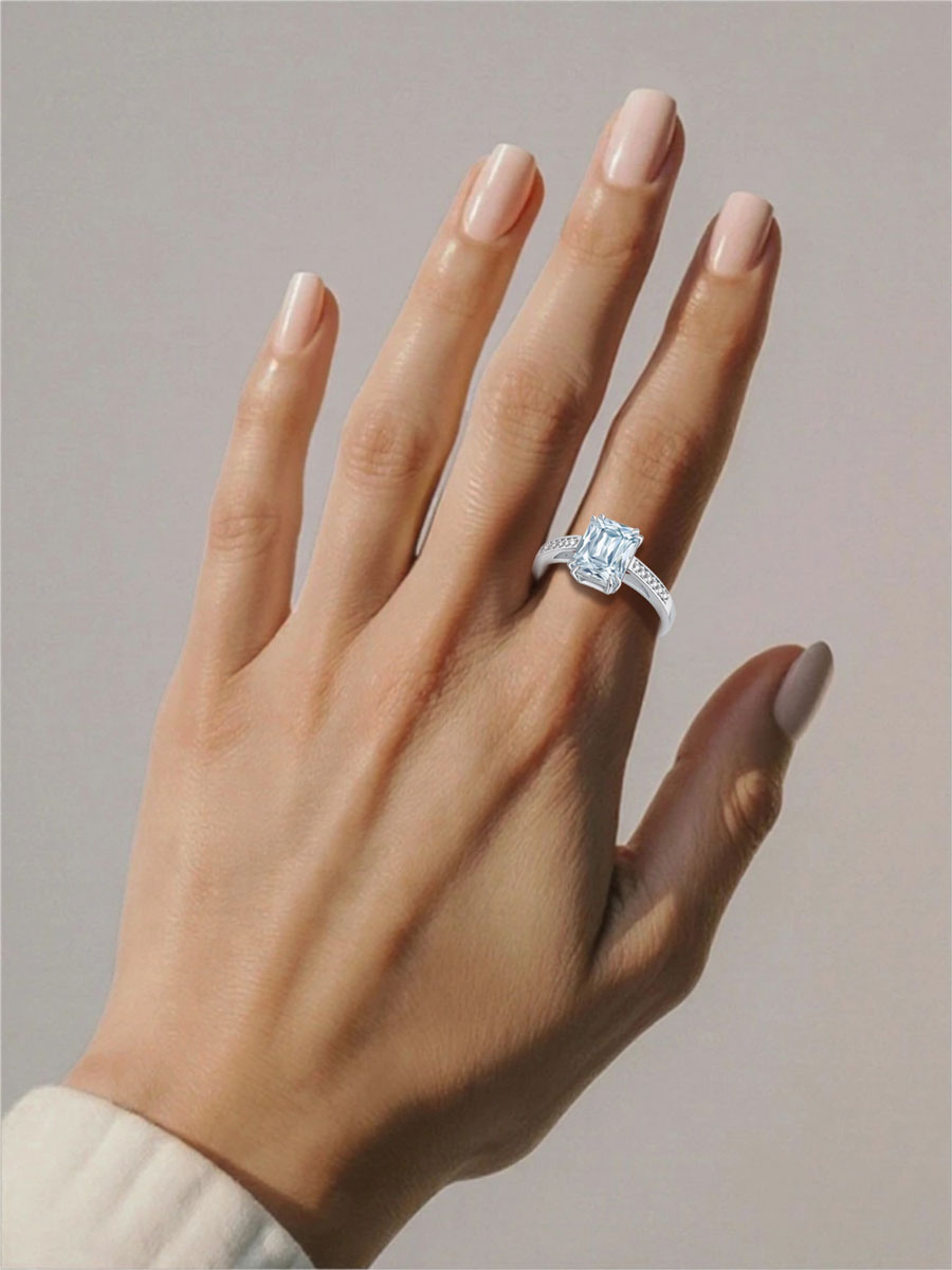 Кольцо из белого золота 585 с бриллиантом 1,97 карата | 0101851М06432