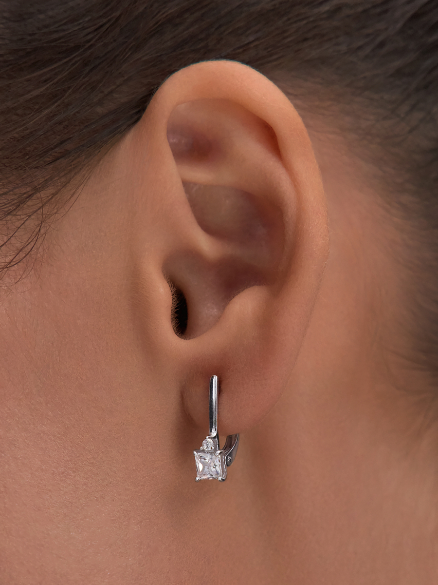 Серьги из серебра 925 с камнями фианитами | 2101700-00775