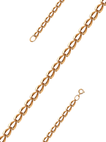 Браслет золотой 585 широкий 5 мм 