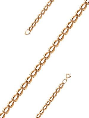 Браслет золотой 585 широкий 5 мм 