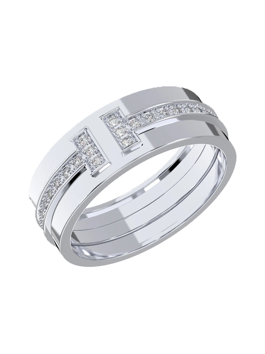 Кольцо из серебра 925 с фианитами | 0101760-00775