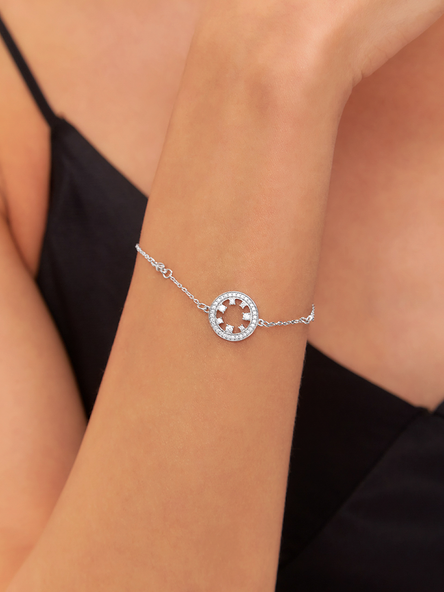 Браслет серебряный 925 с фианитами | 7121604-00775